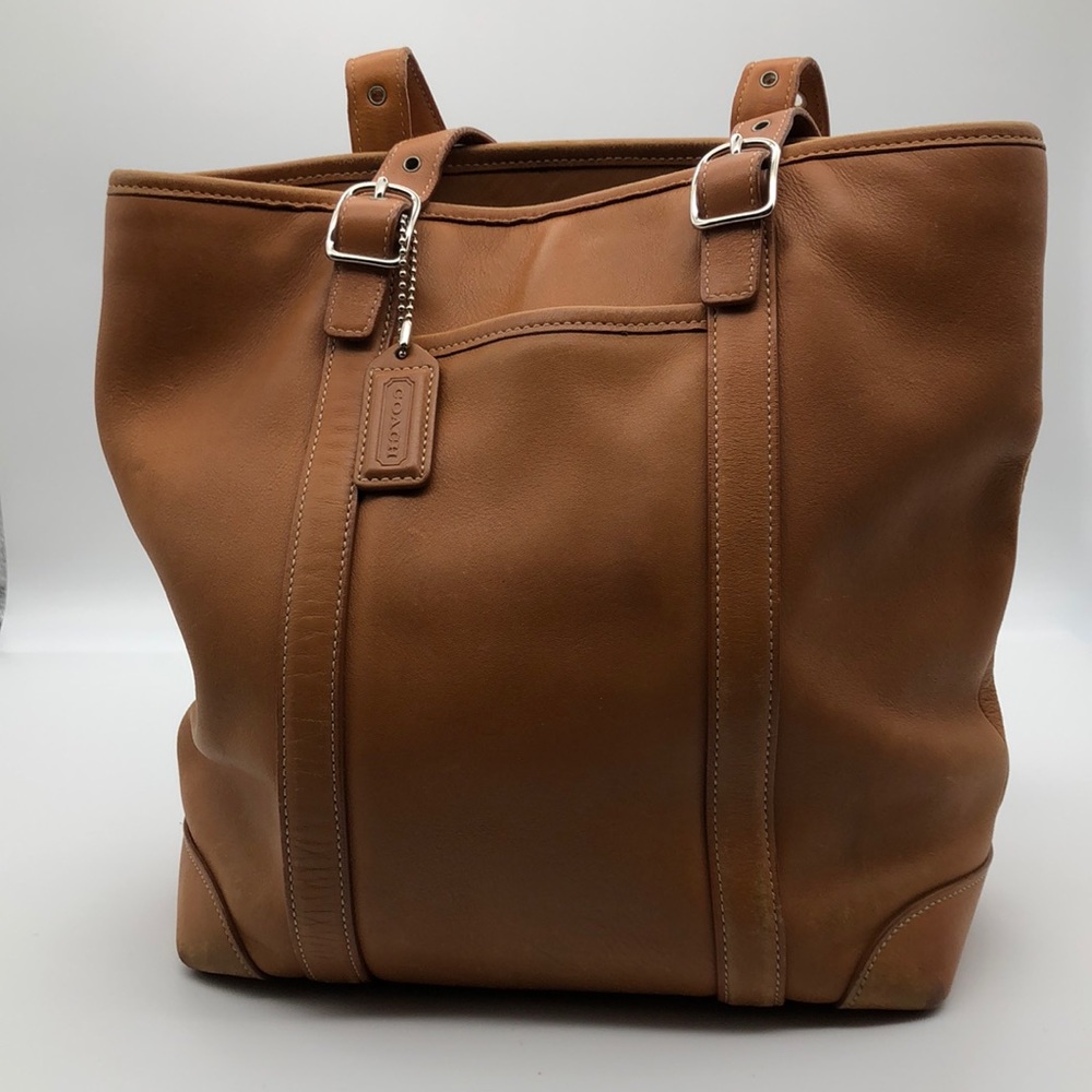 Vintage Coach Leather Tote Bag with Adjustable- Length Straps #4462